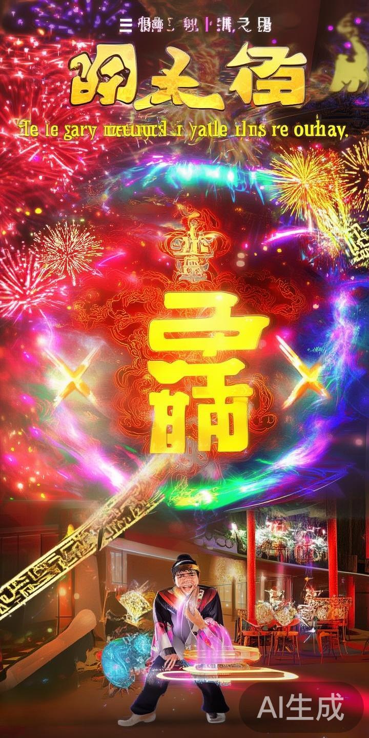 这款天天游棋牌独创的“招财鞭炮”玩法，融合传统文化